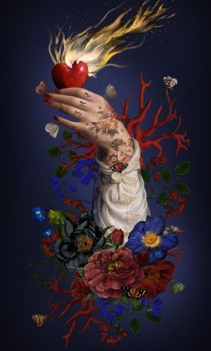 Tenture d’intérieur "Amen" format 70x137cm . Voglio Bene