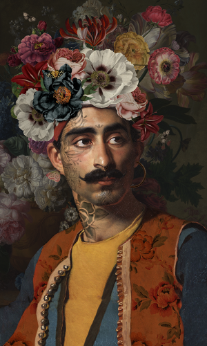 Tenture d’intérieur "Hassan" format 70x137cm Voglio Bene