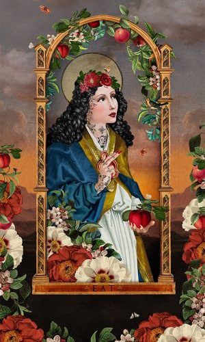 Tenture d’intérieur "Mange" format 70x137cm Voglio Bene