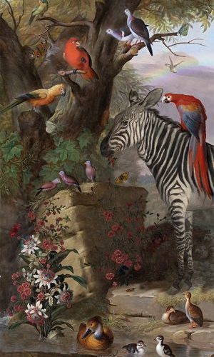 Tenture d’intérieur "Zebre et compagnie" format 70x137cm Voglio Bene