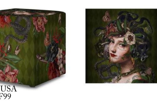 Pouf “La Medusa” Voglio Bene (sur commande )