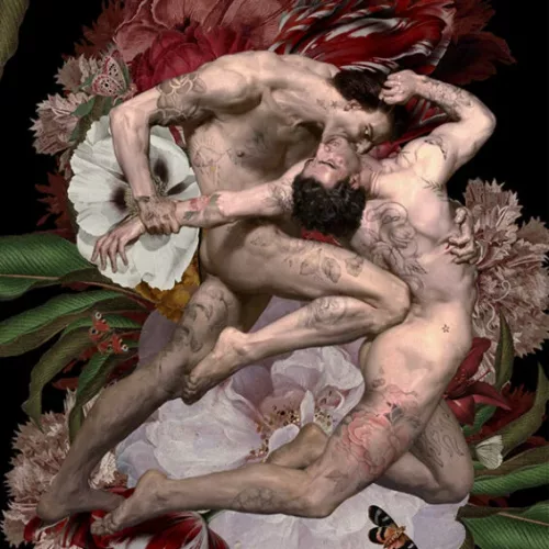 Tenture d’intérieur “Gianni et Capoccio” format 70x137cm Voglio Bene