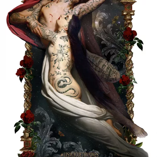 Collage Street Art "Francesca et Paolo" Voglio Bene