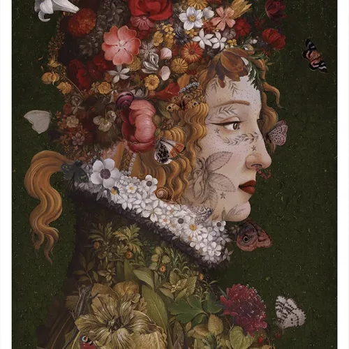 Affiche A3 "Flora”,Voglio Bene