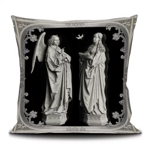 Housse de coussin 50/50cm "L'annonciation” Voglio bene