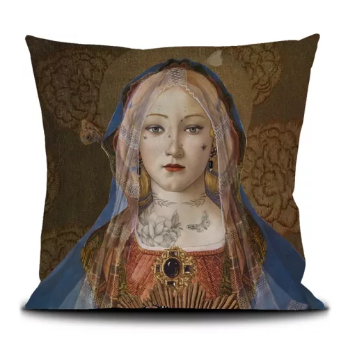 Housse de coussin 50/50cm "Madonna Suprema” Voglio bene