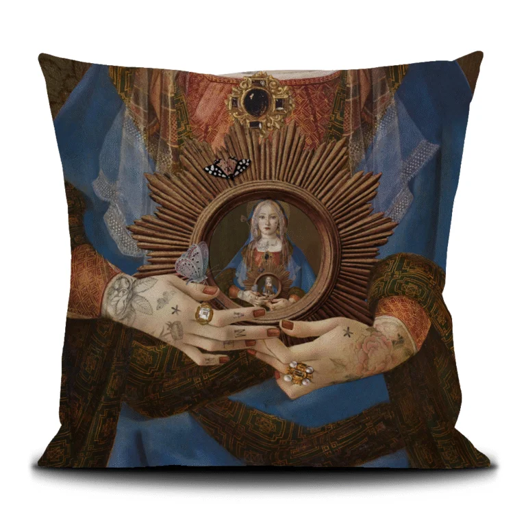 Housse de coussin 50/50cm "Madonna Suprema” Voglio bene