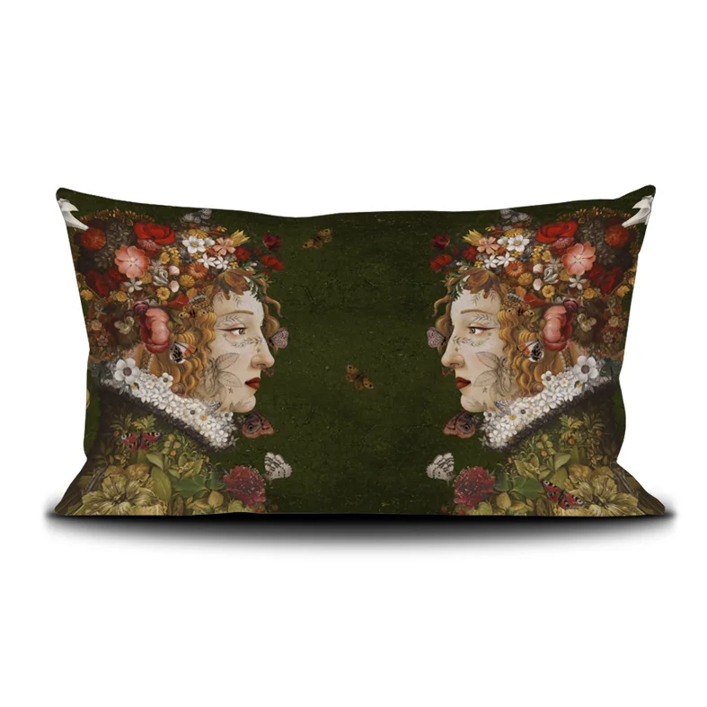 Housse de coussin 45/65cm "Flora” Voglio bene