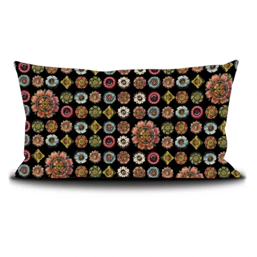 Housse de coussin 70/140cm "Rosaces" Voglio Bene