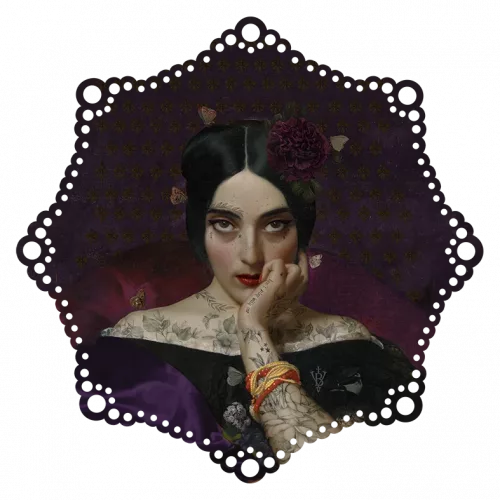 Napperon 20cm de diamètre "Clementine" Voglio Bene