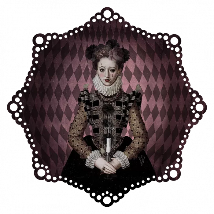 Napperon 20cm de diamètre "Sorrow" Voglio Bene