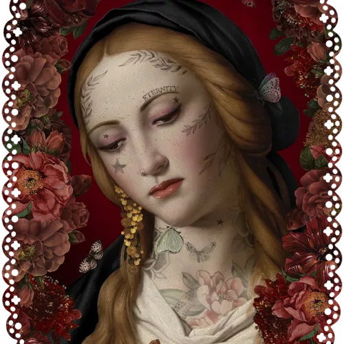 Napperon 30cm par 49cm "Souvenir" Voglio Bene