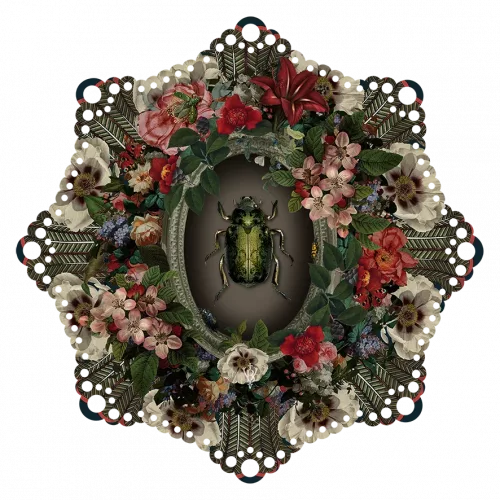 Napperon 20cm de diamètre "Scarabee" Voglio Bene