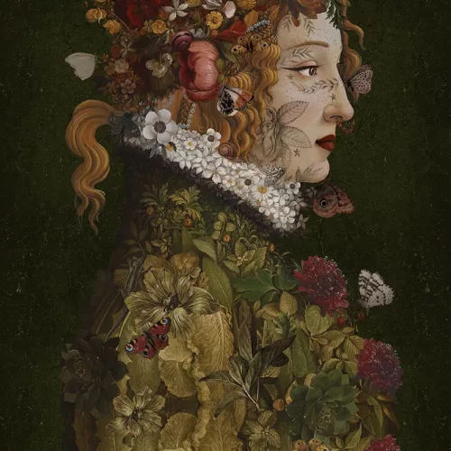 Tenture d’intérieur “Flora” format 70x137cm Voglio Bene