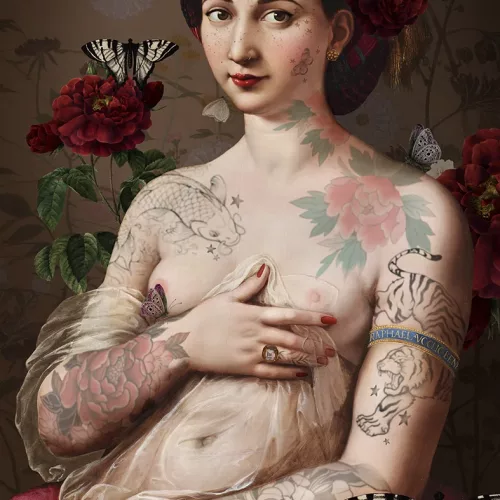 Tenture d’intérieur “Fornarina” format 70x137cm Voglio Bene