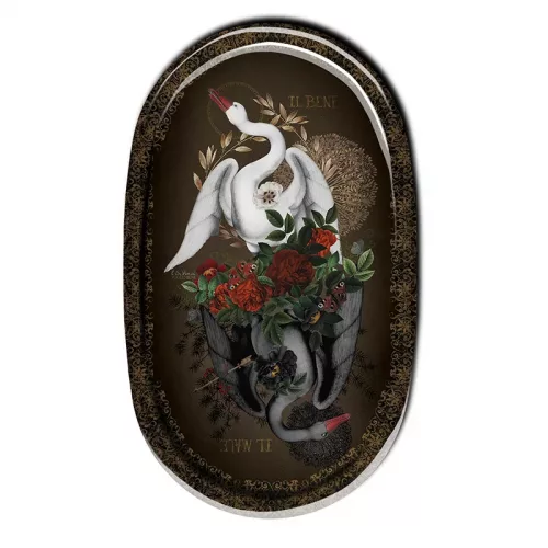 Plateau 55/33cm "IL BENE IL MALE" de Voglio Bene