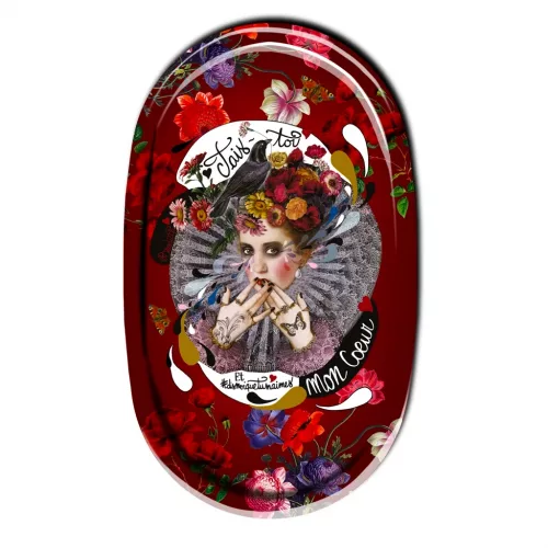 Plateau 55/33cm "Tais toi" de Voglio Bene