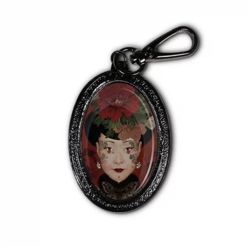 Porte clés noir «L'impératrice» Voglio Bene