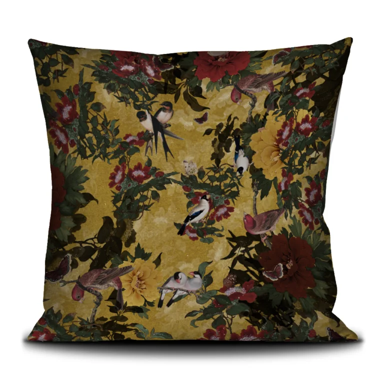 Housse de coussin 50/50cm "Les oiseaux ” Voglio bene
