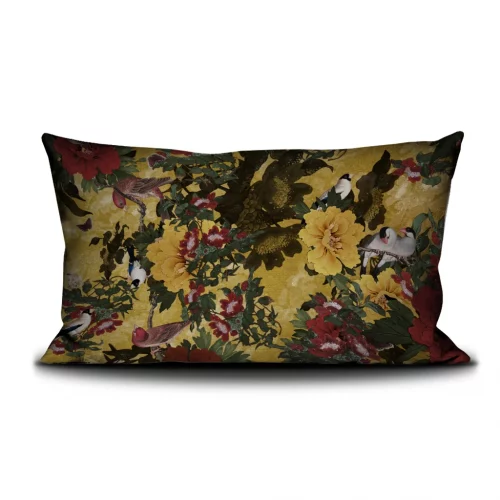 Housse de coussin 40/65cm rectangulaire "Les oiseaux” Voglio bene