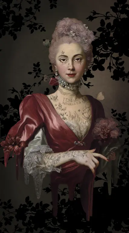 Tenture 80/144cm "Olympe de Gouges" Voglio Bene ,