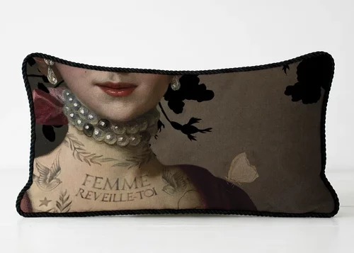 Housse de coussin 20/40cm "Olympe de Gouges" Voglio Bene