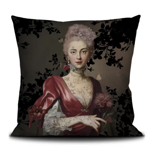 Housse de coussin 50/50cm "Olympe de Gouges” Voglio bene